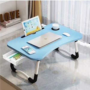 Lap Desk with Storage Drawer, Cup and Phone Holder, Laptop Bed Tray Table, 23.6"